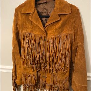 Vintage Lariat Suede Fringe Jacket